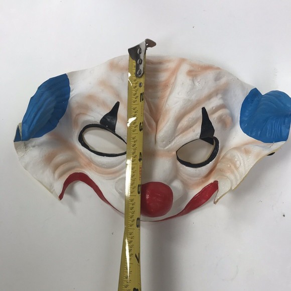 Creepy Clown Halloween Mask and Rainbow Wig - Picture 5 of 7